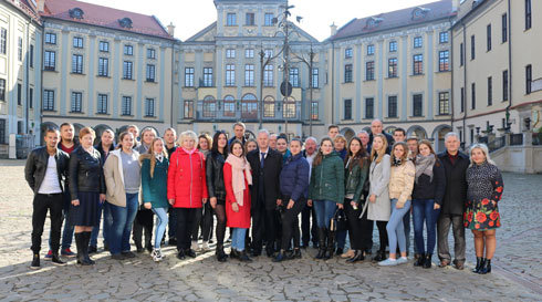 Во время экскурсии в Несвижский замок